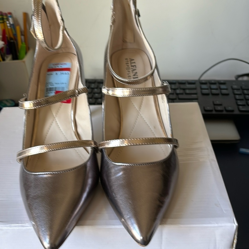 Dark pewter pumps Size 9:5